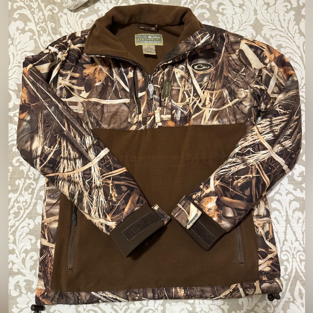 Lady drake waterfowl quarter zip camo jacket